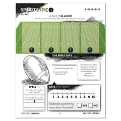 Sports + PE homeschool unit study digital student workbook Early Reader with Teacher's Guide bundle notebooking