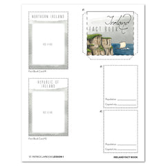 St. Patrick's Day homeschool unit study, digital lapbook with Teacher's Guide lapbook cutouts level two lesson one