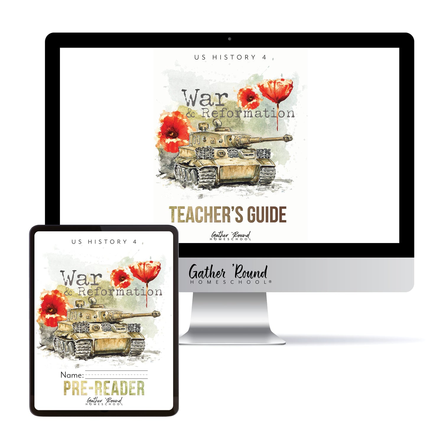 US History 4: War & Reformation: 1900-1945 Homeschool Unit Study Digital Bundle Teacher's Guide and Pre-Reader Student Book