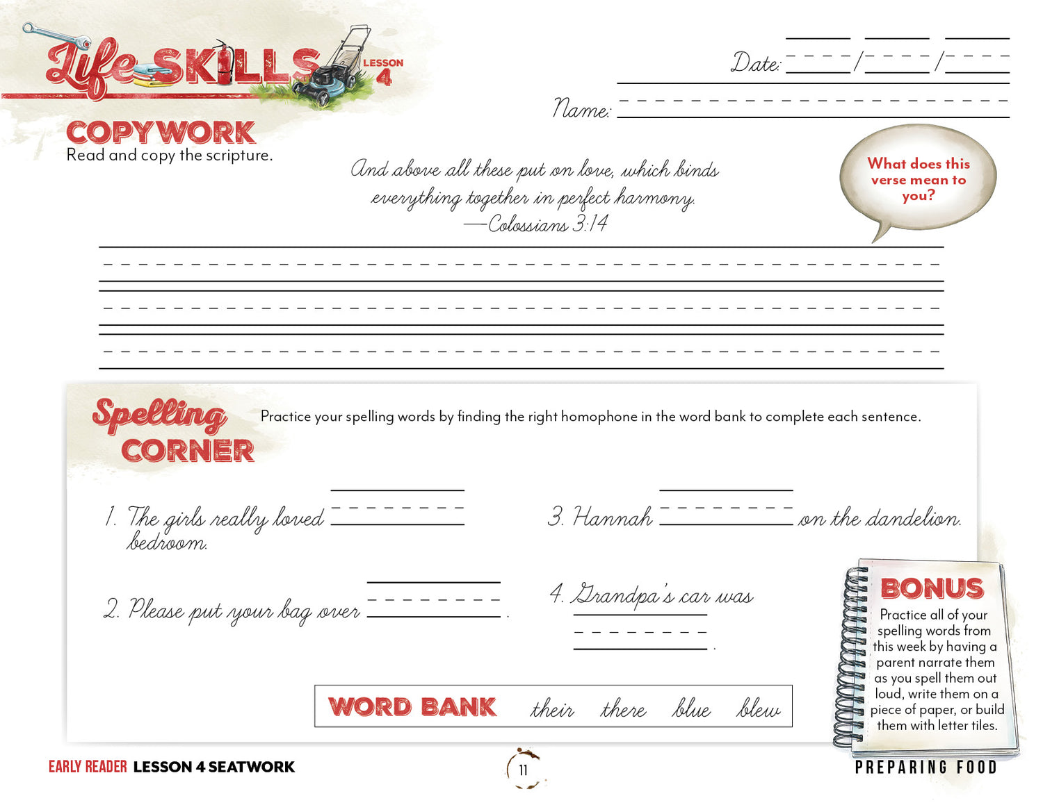 Life Skills Seatwork (Digital Download)