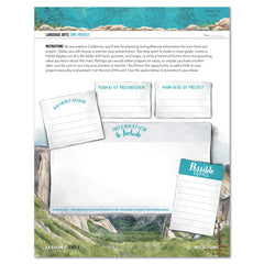 California Fifty States Homeschool Unit Study Digital Student Book Level 3 Lesson 1 Page