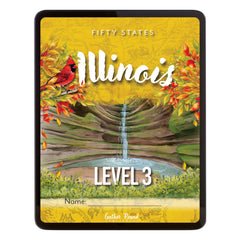 Illinois Fifty States Homeschool Unit Study Digital Student Book Level 3 Cover