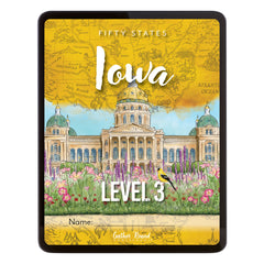 Iowa Fifty States Homeschool Unit Study Digital Student Book Level 3 Cover