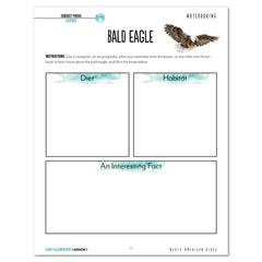 North America Birds part 1 homeschool unit study digital student workbook Early Elementary with Teacher's Guide lesson one