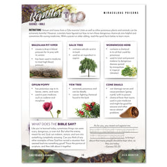 Reptiles homeschool unit study digital student workbook  Early Reader and Teacher's Guide bundle miraculous poison