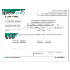 Rocks + Minerals homeschool unit study digital student seatwork journal in cursive for Early Reader worksheet