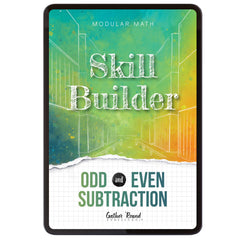 Subtraction Modular Math Step 3 digital skill builder odd and even subtraction