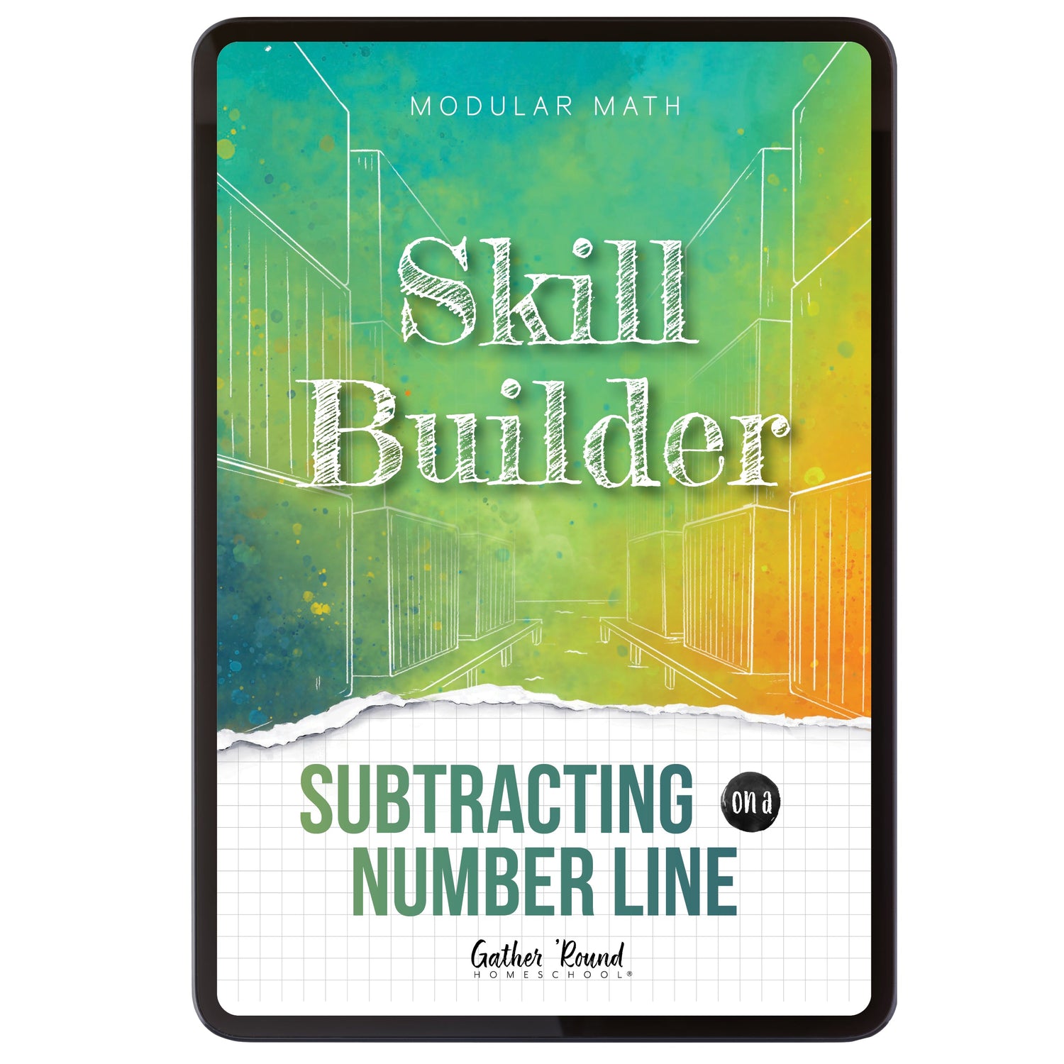 Subtraction Modular Math Step 3 digital skill builder subtracting on a number line