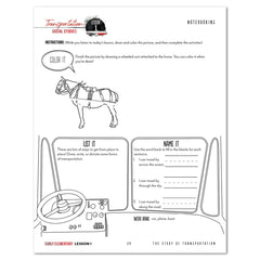 Transportation Homeschool Unit Study Digital Early Elementary Student Book Lesson 1 Notebooking