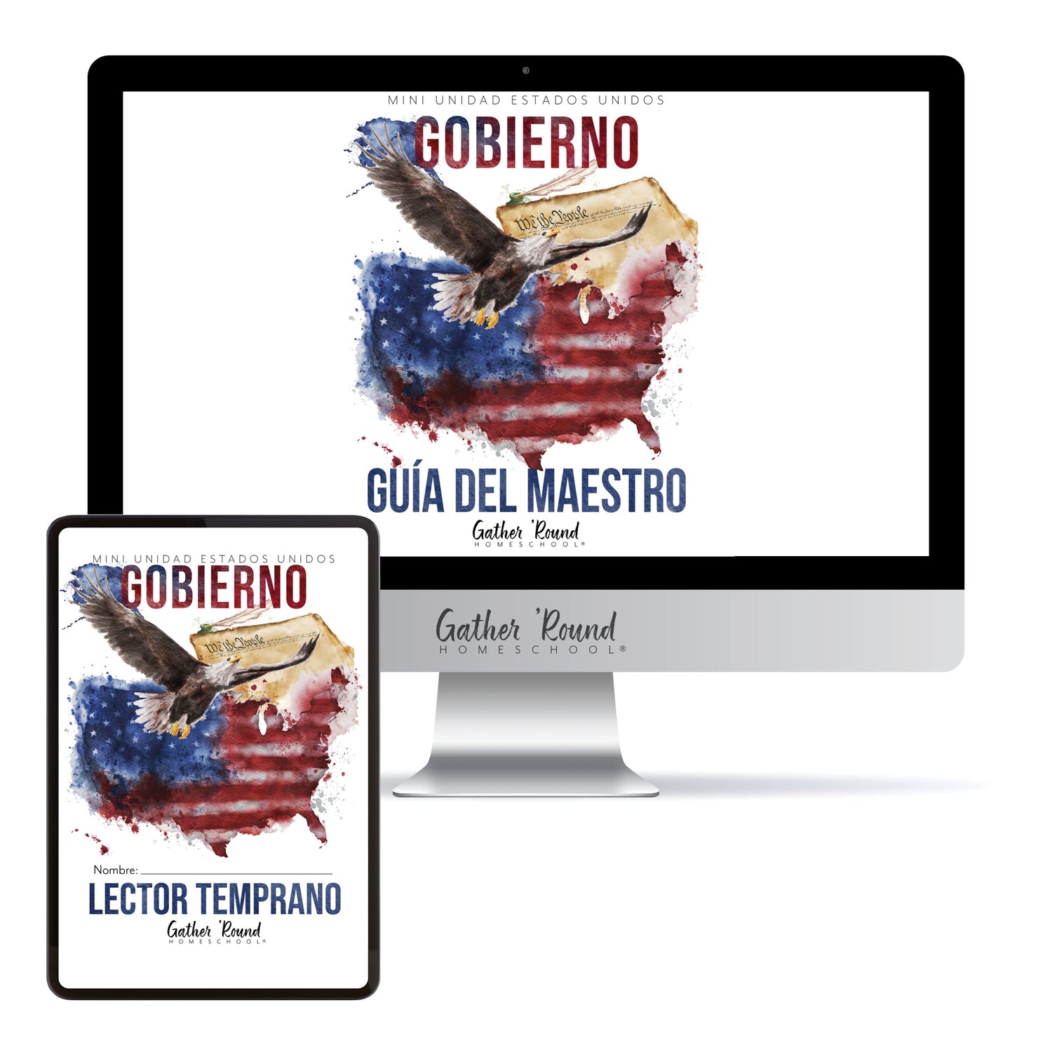 US Government Spanish Edition Homeschool Unit Study Digital Download Bundle Teacher's Guide and Early Reader Student Book