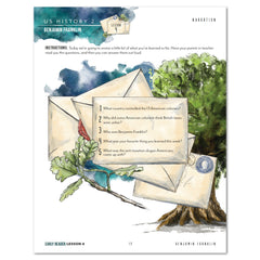 US History 2: Rise to Independence: 1763-1815 Homeschool Study Unit Digital Early Reader Student Book lesson 4 Narration