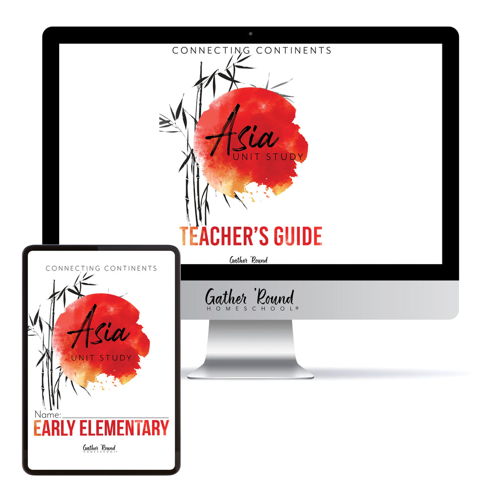 Asia Homeschool Unit Study Digital Bundle Teacher's Guide and Early Elementary