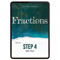 Digital book cover for Fractions Step 4
