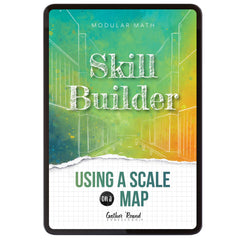Measurement Step 4 modular math homeschool digital skill builder using a scale on a map