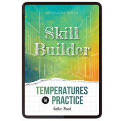Measurement Step 4 modular math homeschool digital skill builder temperatures in practice