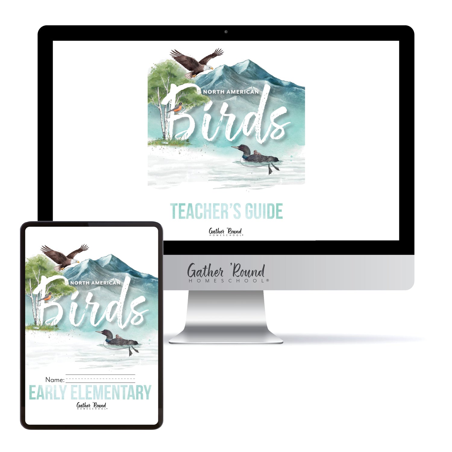 North American Birds part two homeschool unit study digital student workbook early elementary with teacher's guide bundle 