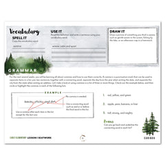 North American Forest Animals homeschool unit study digital student seatwork journal in manuscript for early elementary lesson one