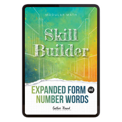 Number Sense Modular Math Step 4 digital skill builder expanded form and number words