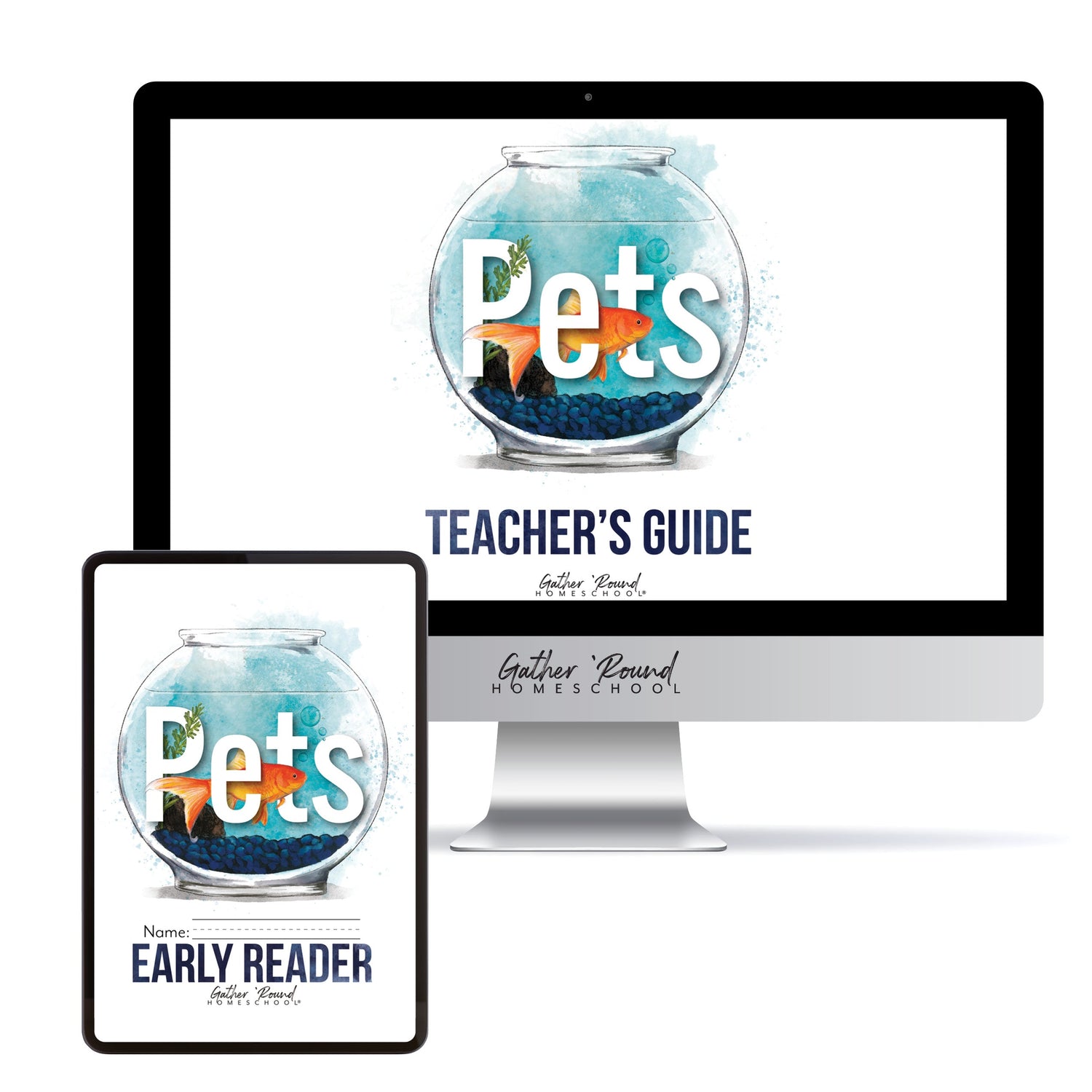 Pets homeschool unit study digital  student workbook for early reader with Teacher's Guide bundle 