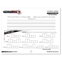 Psychology homeschool unit study digital student seatwork  journal cursive early elementary worksheet