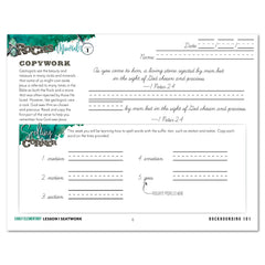Rocks + Minerals homeschool unit study digital student seatwork journal in cursive for Early Elementary worksheet