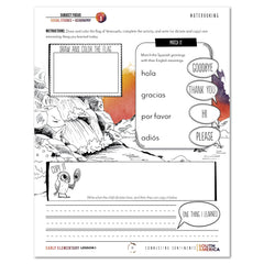 South America homeschool unit study digital student workbook in Early Elementary with Teacher's Guide combo notebooking worksheet