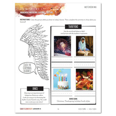 US History 1: A New World: Begining-1763 Homeschool Study Unit Digital Early Elementary Student Book Lesson 4 Notebooking