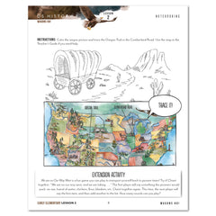 US History 3: Growing Identity: 1816-1899 Adventures Though History Homeschool Digital Early Elementary Student Book Lesson 2 Notebooking