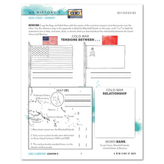 US History 5: A New Era: 1946-1975 Homeschool Unit Study Digital Early Elementary Student Book Lesson 3 Notebooking