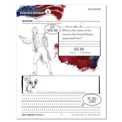 US Government Homeschool Study Unit Digital Early Elementary Student Book Lesson 3 Noteooking
