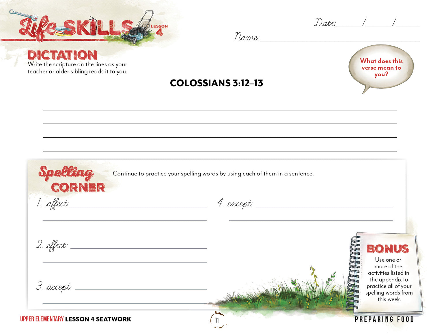 Life Skills Seatwork (Digital Download)