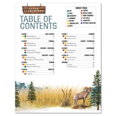 Alberta homeschool unity study upper elementary digital table of contents 