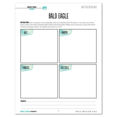 North America Birds part 1 homeschool unit study digital student workbook Middle School  with Teacher's Guide lesson one