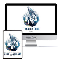 Ocean Life homeschool unit study digital student workbook for upper elementary with teacher's guide bundle 