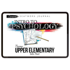 Psychology homeschool unit study digital student seatwork  journal cursive in  upper elementary