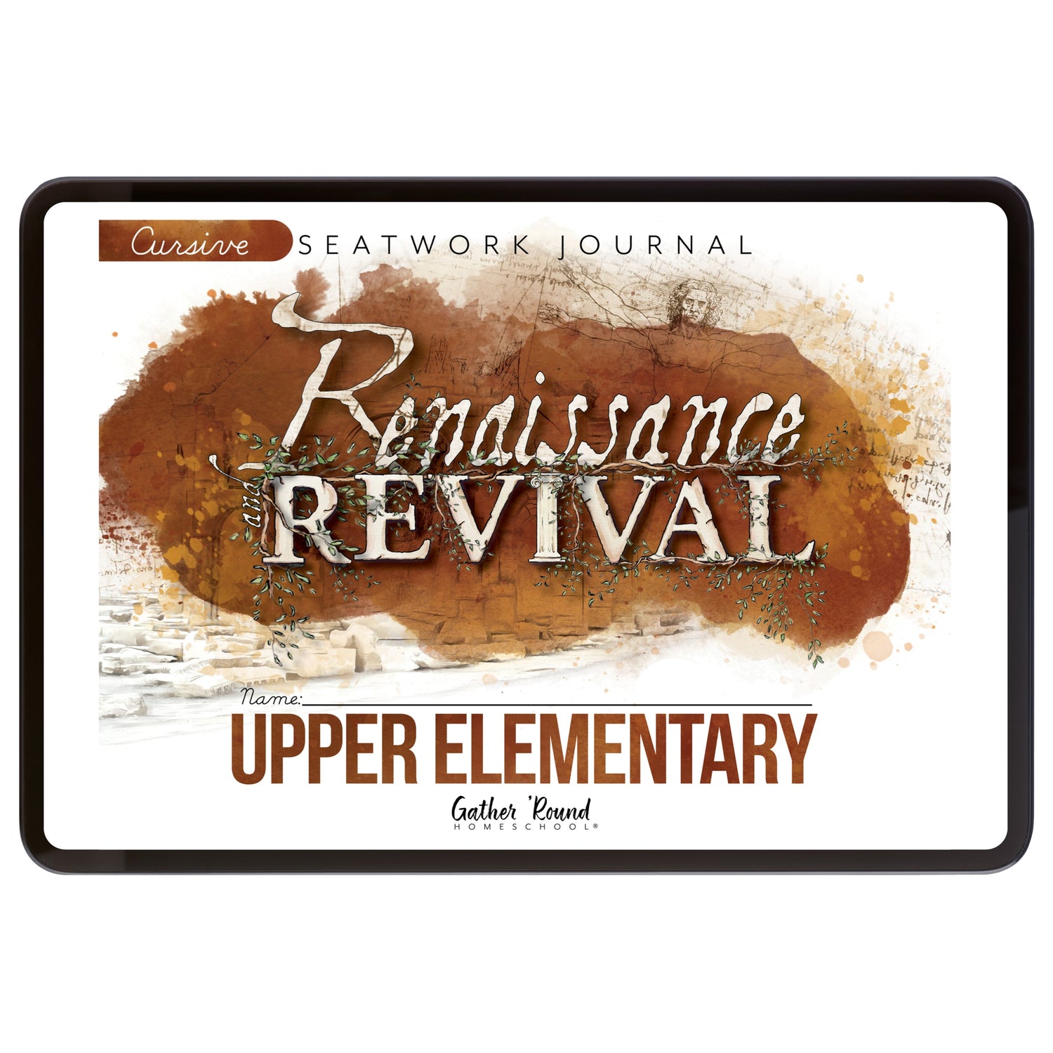 Renaissance and Revival Homeschool Unit Study Digital Seatwork Journal Cursive Upper Elementary 