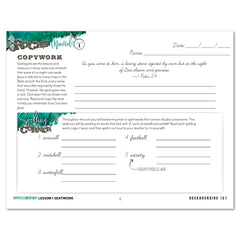 Rocks + Minerals homeschool unit study digital student seatwork journal in cursive for Upper Elementary worksheet