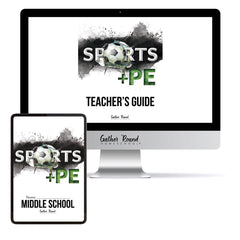 Sports + PE homeschool unit study digital student workbook Middle School with Teacher's Guide bundle