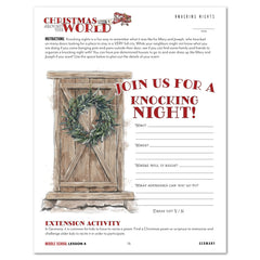 Christmas Around the World Homeschool Unit Study Digital Middle School Student Book Lesson 4 Knocking Nights
