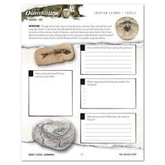 Dinosaurs Homeschool Unit Study Digital Middle School Student Book Lesson 1 Creation Science and Fossils
