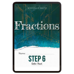 Digital book cover for Fractions Step 6