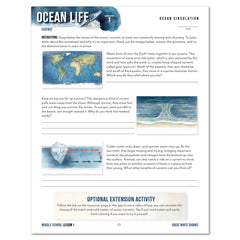 Ocean Life homeschool unit study digital student workbook for middle school with teacher's guide bundle ocean circulation