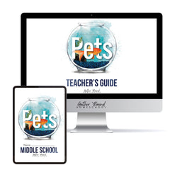Pets homeschool unit study digital  student workbook for middle school with Teacher's Guide bundle 