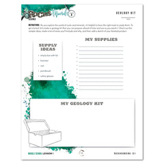 Rocks + Minerals homeschool unit study digital  Middle School with Teacher's Guide bundle Geology kit worksheet