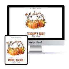 Thanksgiving Homeschool Unit Study Digital Download Bundle Teacher's Guide and Middle School Student Book
