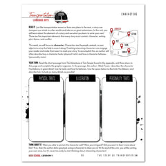 Transportation Homeschool Unit Study Digital High School Student Book Lesson 1 Characters
