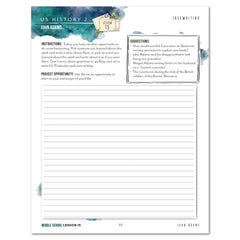 US History 2: Rise to Independence: 1763-1815 Homeschool Study Unit Digital Middle School Student Book Lesson 15 Freewriting