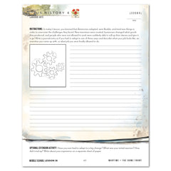 US History 4: War & Reformation: 1900-1945 Homeschool Unit Study Digital Middle School Student Book Lesson 18 Journal