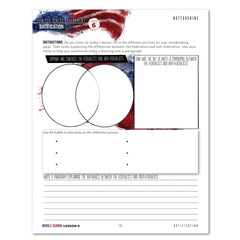 US Government Homeschool Study Unit Digital Middle School Student Book Lesson 6 Notebooking