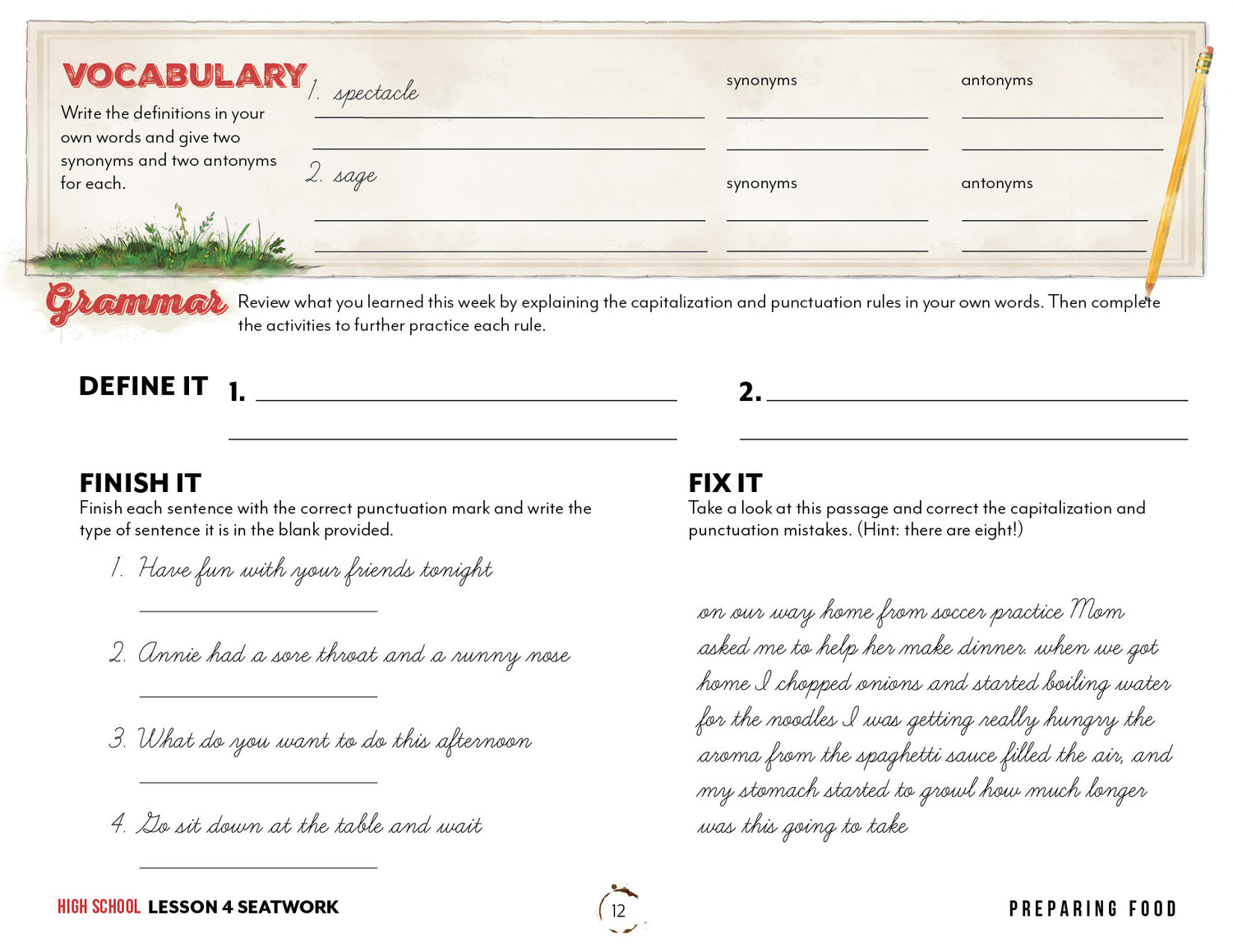 Life Skills Seatwork (Digital Download)